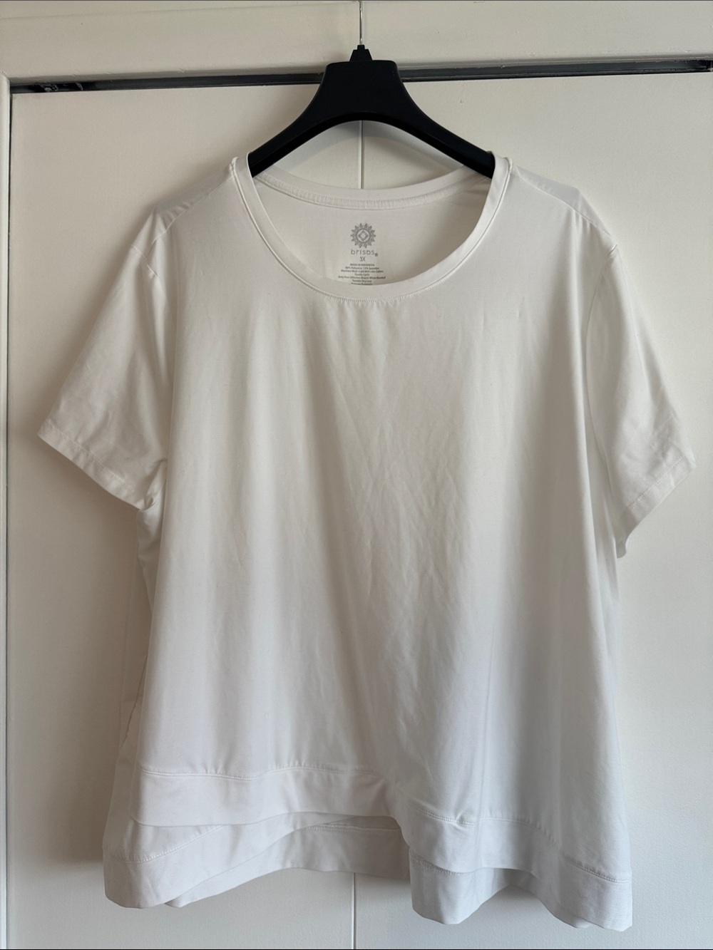 White Short-Sleeve Workout Tee